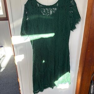 Elegant Green Lace Dress